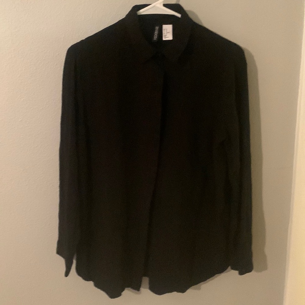 Black button down